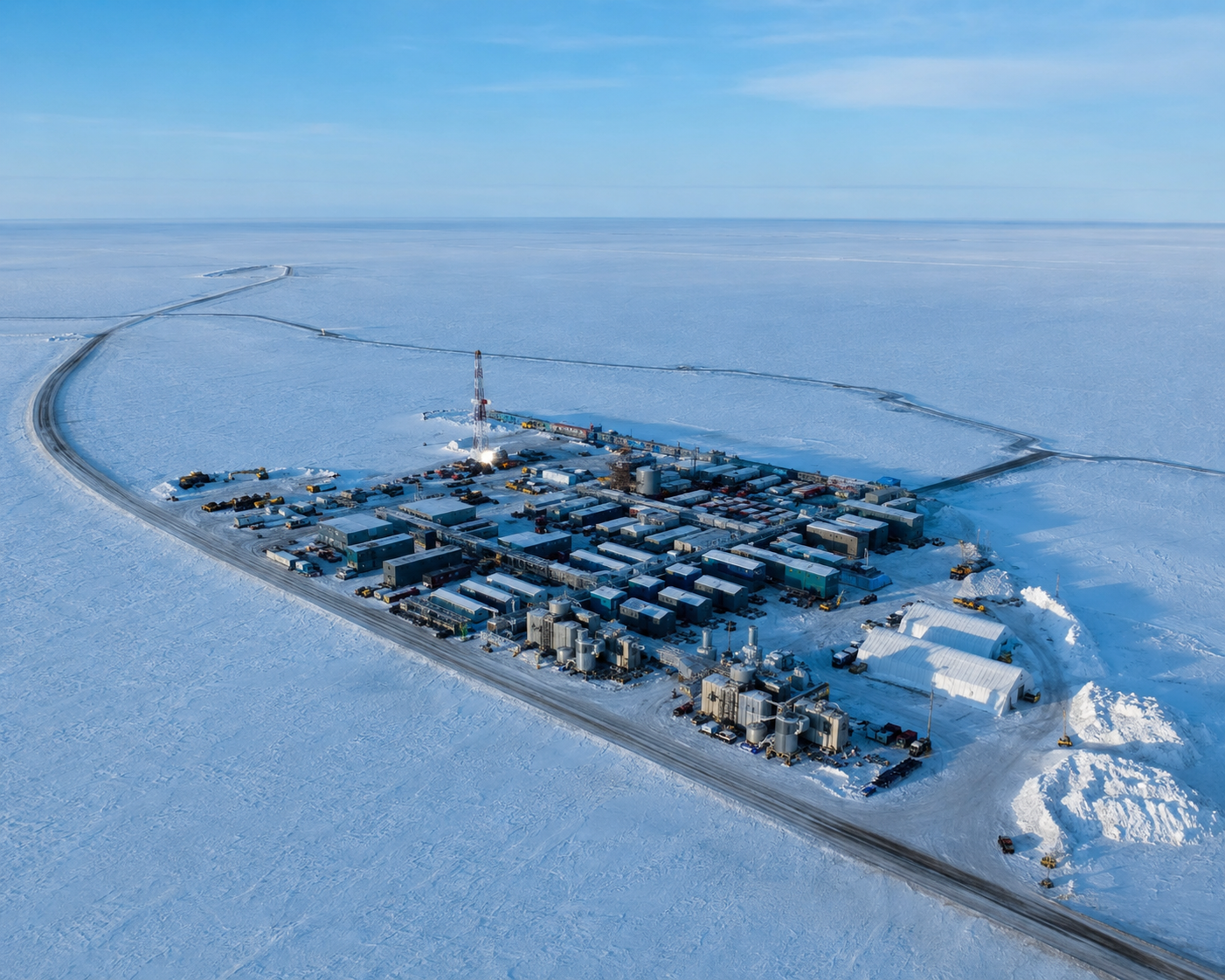 Oil and gas project site in Alaska